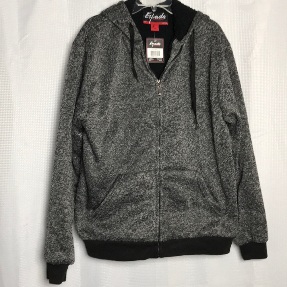 Fleece lined men’s zip up heavy duty jacket